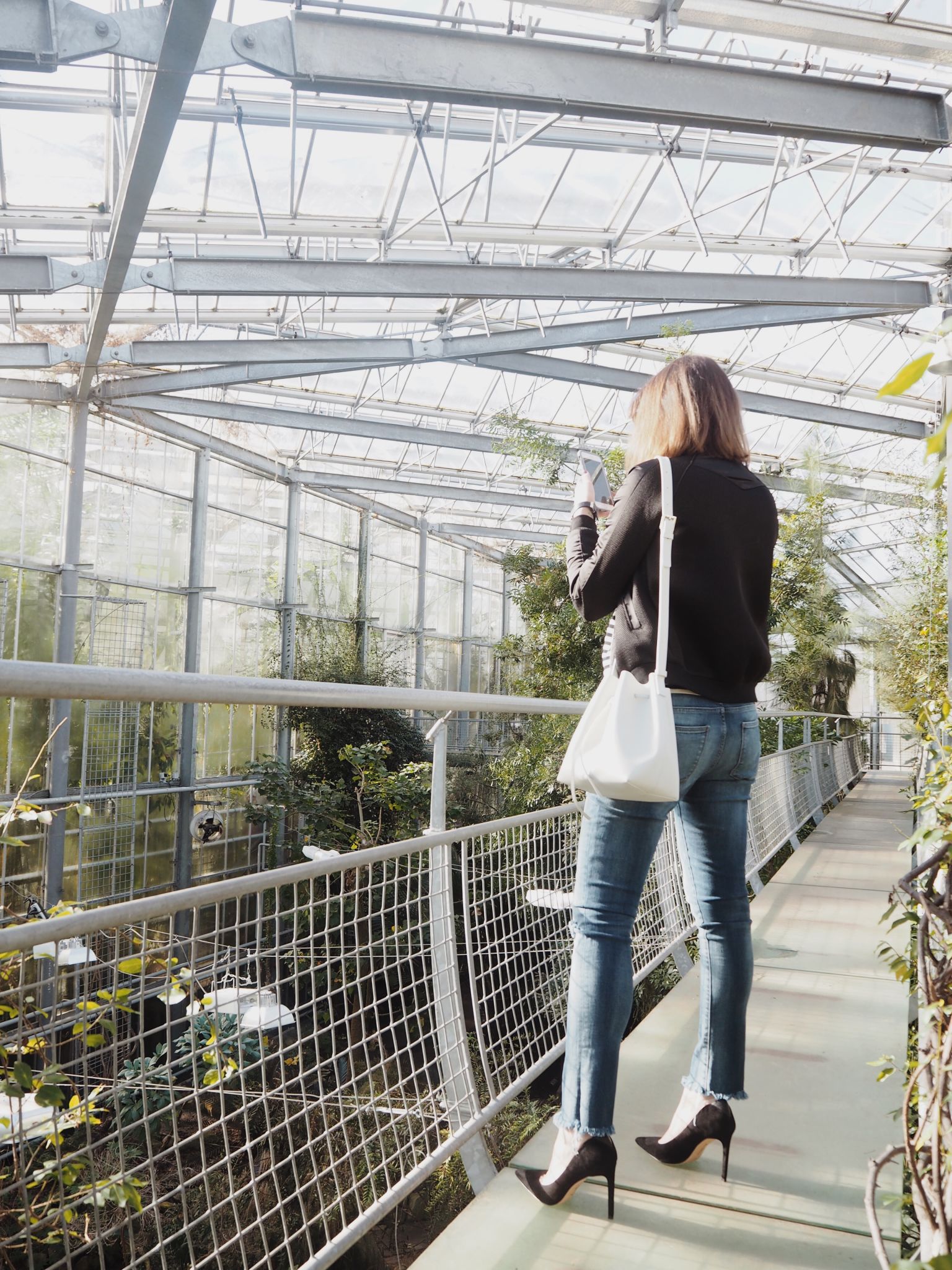 hortus-botanicus-amsterdam-botanic-garden-phone-case-otterbox-symmetry-clear-high-heels-white-bag-denim-bomber-jacket